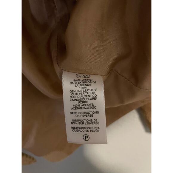 Michael Kors Jacket Womens Large Suede Leather Open Front Boho Detail - Picture 4 of 9